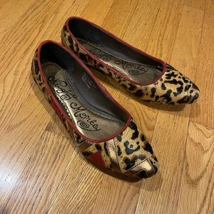 Naughty Monkey Leopard print flats shoes size 9.5